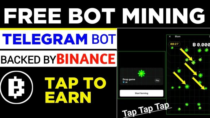 Blum Airdrop Telegram bot mining | Blum crypto free mining guide | Best telegram bot mining