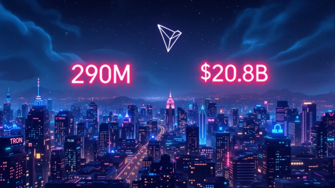 Explosive Growth: Tron Network Surpasses 290 Million Accounts & $20.8 Billion TVL