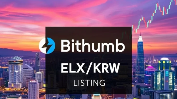 Unlock New Trading Avenues: Bithumb Lists Exciting ELX/KRW Pair