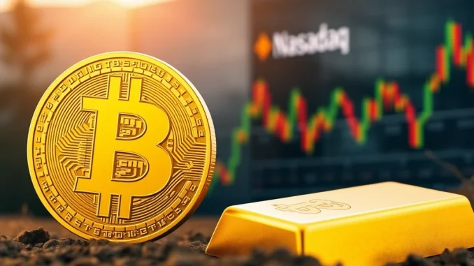 Astonishing Shift: Bitcoin's Strong Correlation with Gold Outpaces Tech Stocks