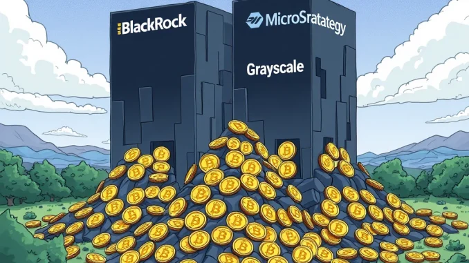 Bitcoin Holdings: BlackRock and MicroStrategy's Massive Lead Over Grayscale
