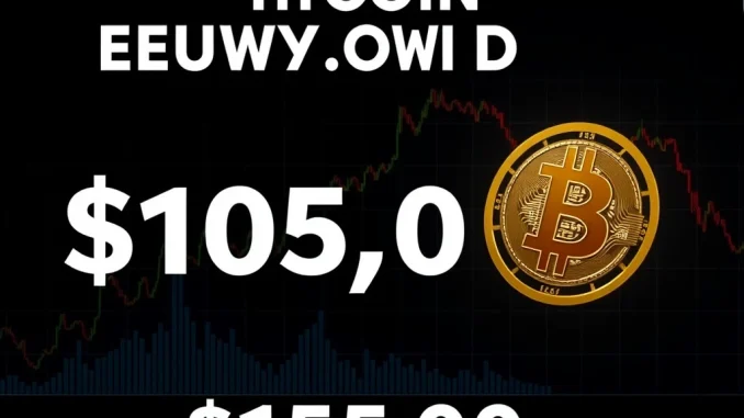 Urgent: Bitcoin Price Drops Below $107,000