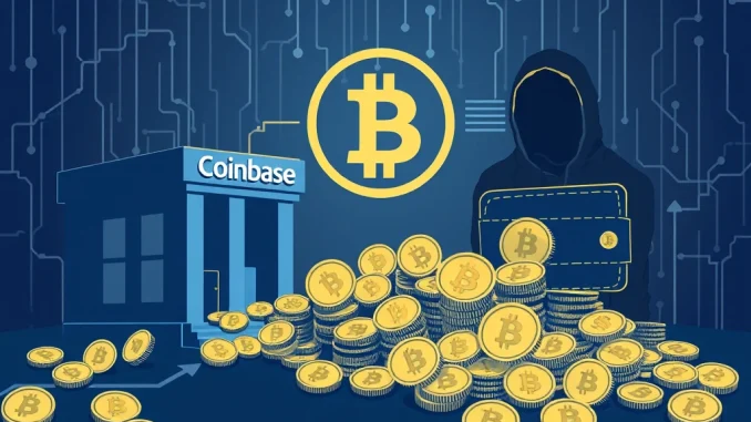 Massive Bitcoin Transfer: 8,022 BTC Moves from Coinbase to Unknown Wallet