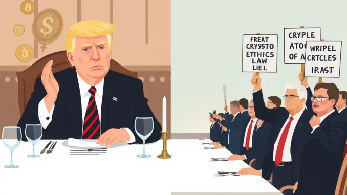 Trump Memecoin Dinner Sparks Fierce Regulatory Battle