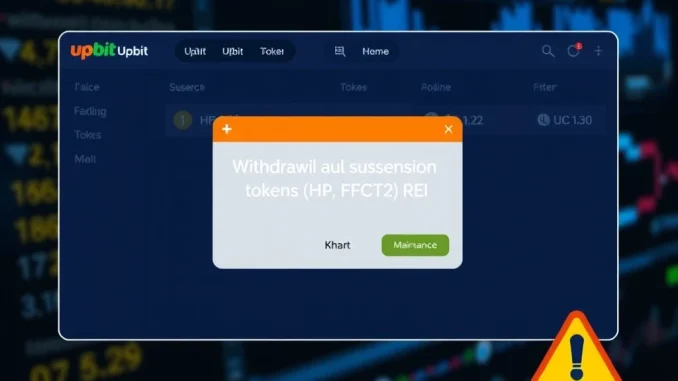 Upbit Withdrawal Suspension: Crucial Alert for HP, FCT2, REI Holders on May 27