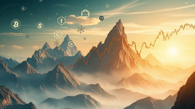 Graph illustrating ACM crypto volatility with a sharp price drop and subsequent fluctuations, symbolizing market uncertainty.