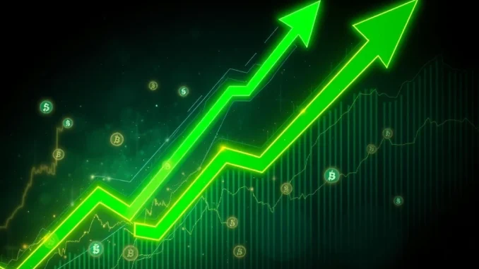 ADX Explodes: 501.5% Crypto Price Surge Rocks Market Volatility A chart showing a dramatic ADX crypto price surge, illustrating extreme market volatility.