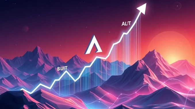Chart showing the remarkable ALT token surge, illustrating market excitement and strategic growth potential.