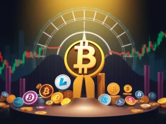 An illustration showing the Altcoin Season Index dial indicating Bitcoin Season, with Bitcoin's dominance over other cryptocurrencies.