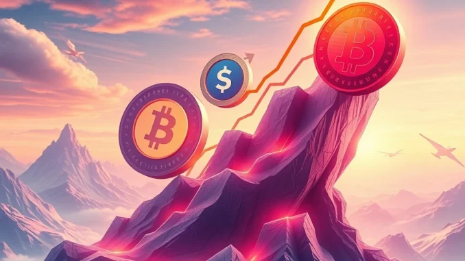 Visualizing the potential for massive crypto gains as an altcoin surge propels four key cryptocurrencies upwards.