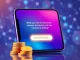A smartphone displaying the Ari Wallet crypto quiz, highlighting how users can earn staking rewards by answering questions on network security.