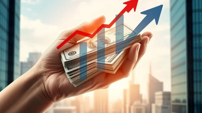A visual representing Bank of America's substantial shareholder return plan, highlighting dividend growth and positive market impact for investors.