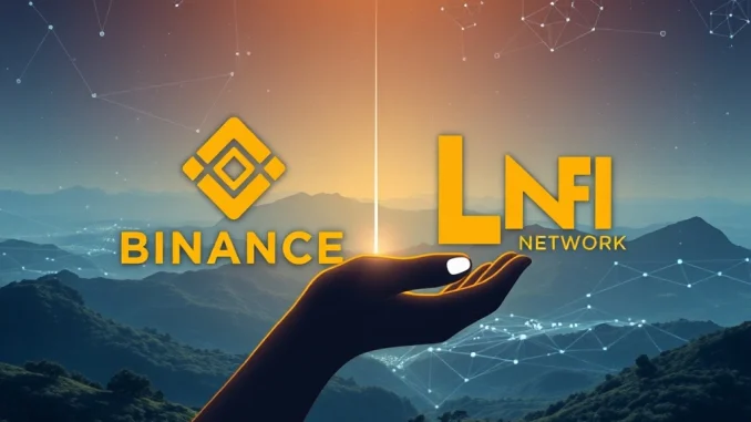 Visualizing Binance Alpha's pivotal integration of Lnfi Network (LN), signifying new opportunities in the crypto space.