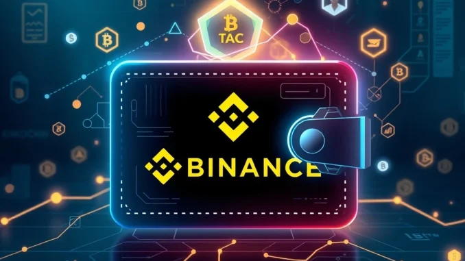 Binance Alpha platform interface showcasing a new TAC crypto listing, symbolizing access to early-stage projects.