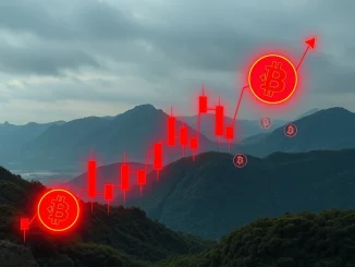 Binance Coin (BNB) price chart showing a decline amidst a broader cryptocurrency market downturn, reflecting current bearish sentiment.