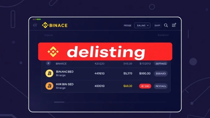 Binance delisting four spot trading pairs on July 4