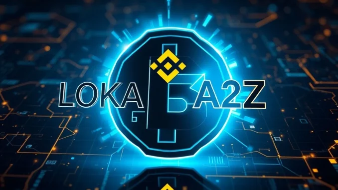 Binance LOKA Swap: Essential Guide to the Transformative A2Z Rebranding Visualizing the Binance LOKA swap, showing a digital token transforming from LOKA to A2Z, symbolizing the rebranding process on a crypto exchange platform.