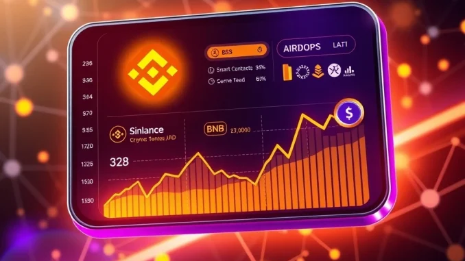 A secure digital interface of the new Binance Wallet, highlighting multi-chain support for Solana and BSC, symbolizing the ease of access and the potential for a massive BTR Airdrop.