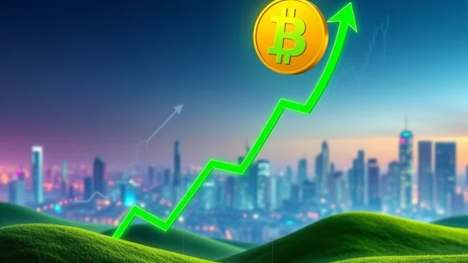 A visual representation of Bitcoin's potential surge to $130K, illustrating the importance of the $110K Bitcoin support level on a financial chart.