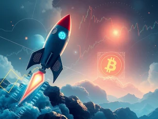 A vibrant crypto market scene showing an Altcoin Rally while Bitcoin Consolidation occurs, highlighting the inherent speculative risks.