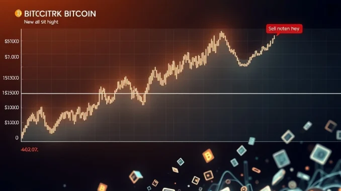 Chart showing Bitcoin ATH reaching new highs with surprisingly low selling pressure, indicating strong market resilience.