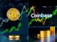 Bitcoin rising while Coinbase stock falls in a pair trade strategy