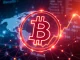A glowing Bitcoin symbol at the center of a global network, illustrating Bitcoin's revolutionary impact on decentralized finance.