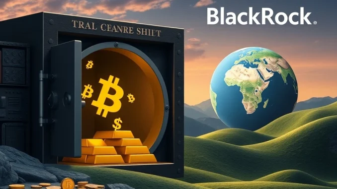 Central banks diversifying reserves with gold and **Bitcoin**, driven by de-dollarization and BlackRock's insights into future global finance.