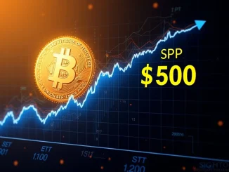 Bitcoin ETF volatility converging with S&P 500, showing market stability