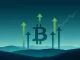 Chart showing Bitcoin's price consolidating with an arrow pointing to a resistance level, symbolizing market stability and significant ETF Inflows.