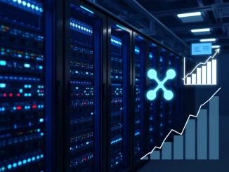 Illustrates the impact of the GENIUS Act on Bitcoin and crypto, showing secure cloud mining operations and potential earnings.