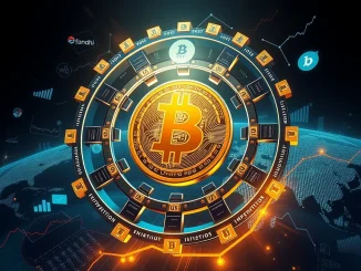 Bitcoin's unstoppable flywheel illustrating institutional adoption and macroeconomic tailwinds propelling it as a global reserve asset.