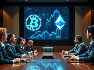 Executives discuss Bitcoin institutional adoption and the rising demand for crypto talent in a professional setting.