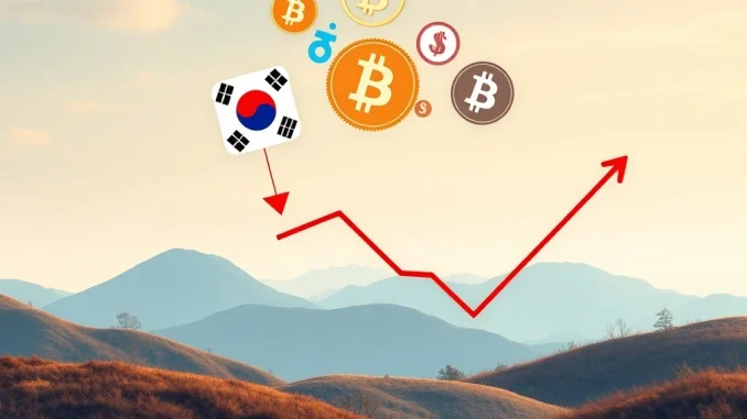 A chart illustrating the surprising Bitcoin Kimchi Premium reversal, showing a price discount for South Korean crypto traders.