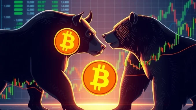 Bitcoin market trends showing key price movements and indicators