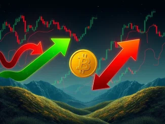 A visual representation of the Bitcoin price tug-of-war, illustrating conflicting technical signals and market uncertainty for BTC analysis.