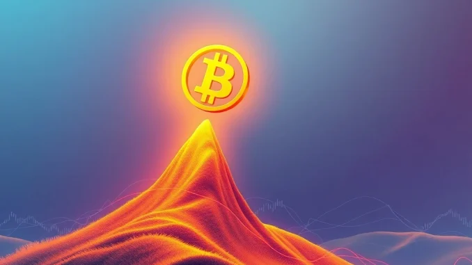 Chart showing Bitcoin price surging past $118,000, indicating strong crypto market growth.