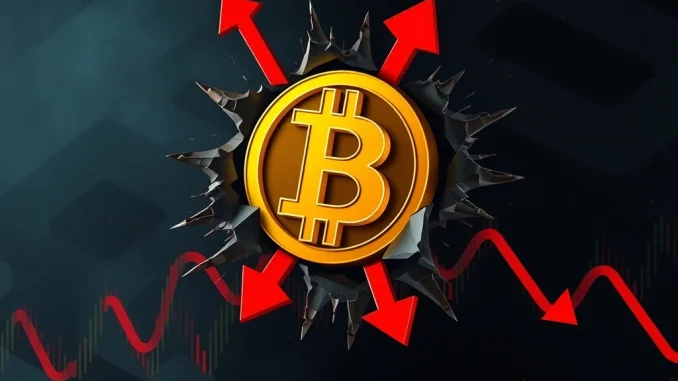 Bitcoin price crashing below $107,000 on Binance USDT market
