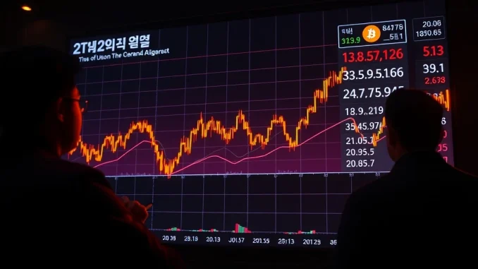 Bitcoin price prediction chart analyzed by Korean crypto investors