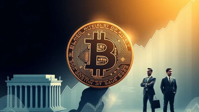 A visual representation of the Bitcoin price remaining stable, supported by strong institutional accumulation and investor confidence, highlighting a positive Bitcoin outlook.