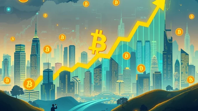 Visualizing Bitcoin's extraordinary bull cycle, highlighting its surge to $117K, driven by immense open interest and Bitcoin ETF growth.