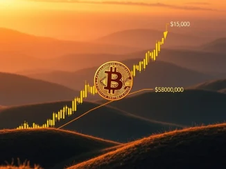 A financial chart showing Bitcoin's price action at a pivotal $116,000 support level, illustrating its potential trajectory towards a $180,000 Bitcoin price target.