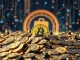Illustrates Bitcoin scarcity as digital coins vanish, symbolizing the permanent loss of 7.5% of Bitcoin's supply and its impact on value.