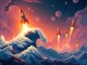 A powerful visual representing Bitcoin's explosive short squeeze pushing prices towards $150K and fueling the altcoin season.