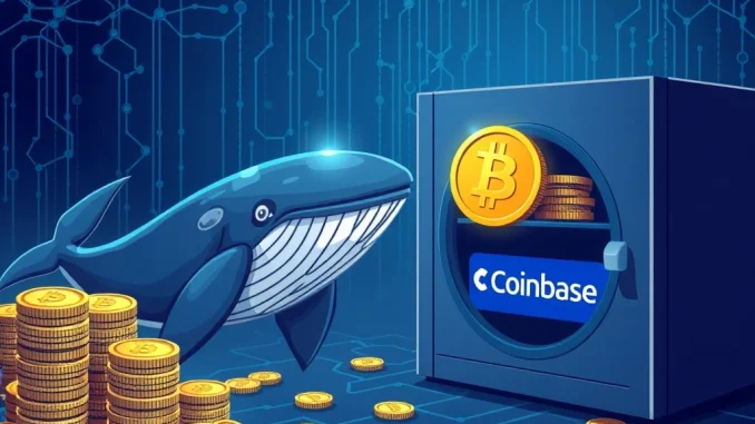 Bitcoin transfer to Coinbase Institutional by a crypto whale