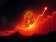 A corporate executive thoughtfully reviewing a chart showing a strong Bitcoin Treasury Strategy, symbolizing smart financial diversification.