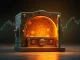 A digital vault opening to reveal Bitcoin symbols, illustrating the reactivation of a dormant Bitcoin wallet with no market impact.