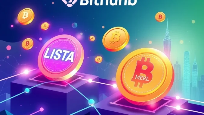 Bithumb's new crypto listings for LISTA and MERL tokens impacting the Bitcoin News landscape.