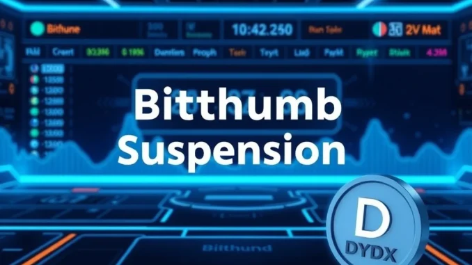 Bithumb suspends DYDX deposits and withdrawals for mainnet upgrade