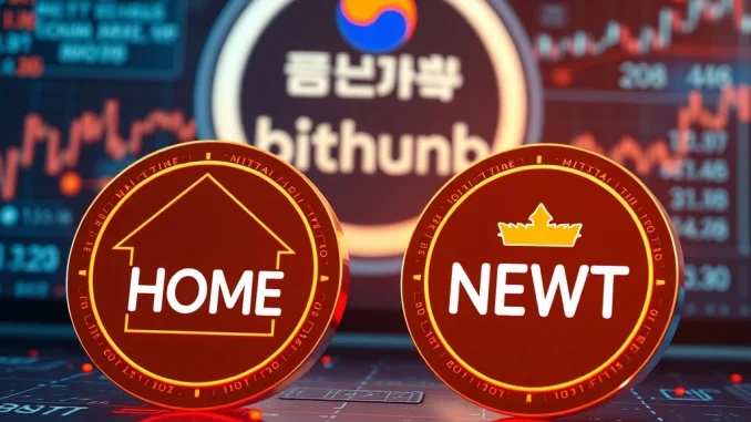 Bithumb announces new HOME and NEWT crypto trading pairs